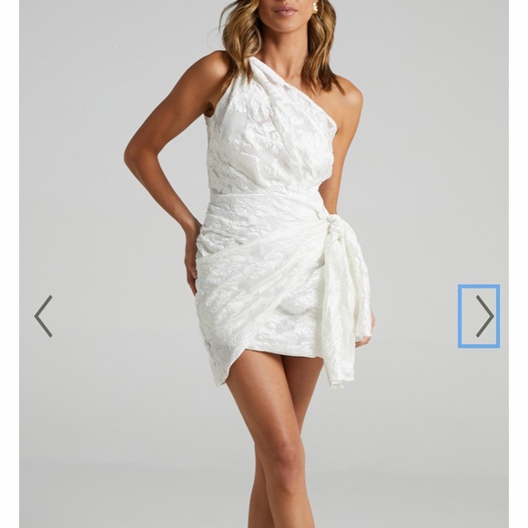 Showpo. Dresses Brailey One Shoulder Mini Dress In Orange Floral